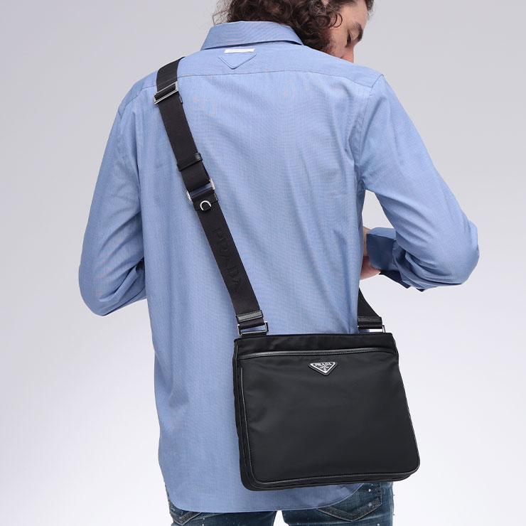 【極上美品✨】プラダ 2way ボストンバッグ サフィアーノレザー × ナイロン 極美品】プラダ 2way ボストンバッグ ナイロン サフィアーノ ブラック