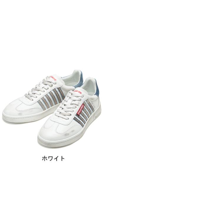 ディースクエアード スニーカー DSQUARED2 メンズ デニムコンビ レザースニーカー BOXER D2SNM0443の画像