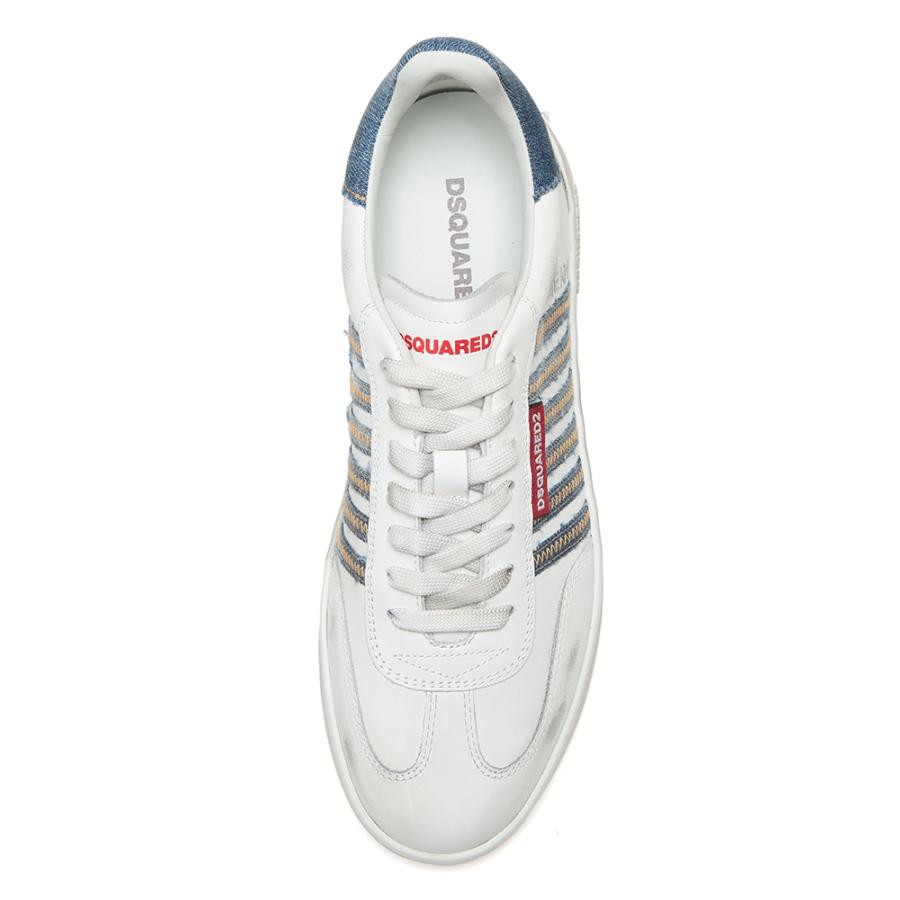 ディースクエアード スニーカー DSQUARED2 メンズ デニムコンビ レザースニーカー BOXER D2SNM0443の画像