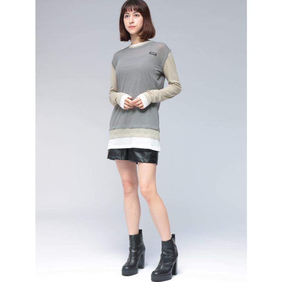 miu ミュウミュウ MIU 3レイヤード コットンガーゼ クルーネック