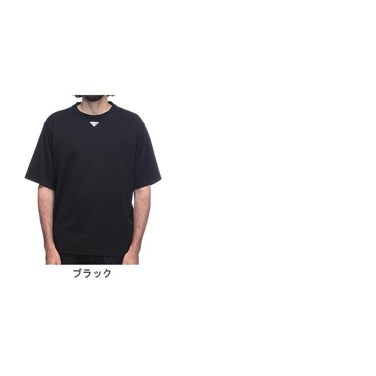 PRADA（プラダ） Tシャツ メンズ トライアングル ロゴ プレート クルー
