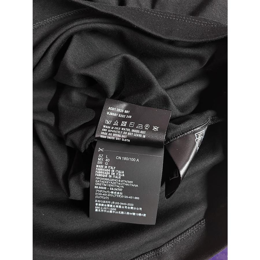 PRADA（プラダ） Tシャツ メンズ トライアングル ロゴ プレート クルー