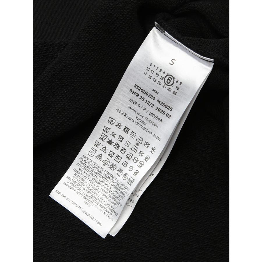 エムエムシックス メゾン マルジェラ フーディ トップス MM6 Maison Margiela レディース カレンダータグ ワンポイント ショート丈 パーカー MM6LS52GU0234の画像