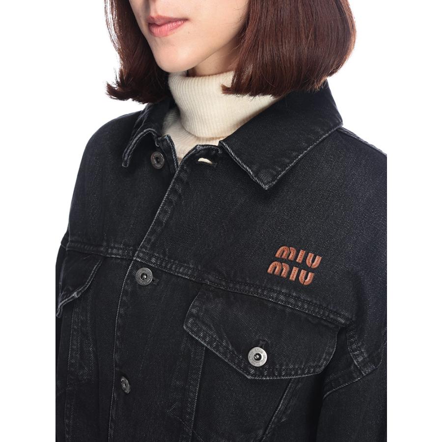 miu miu（ミュウミュウ） 胸ロゴ フルボタン デニムジャケット