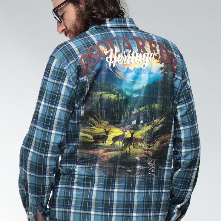 DSQUARED2（ディースクエアード） シャツ 長袖 メンズ フランネル