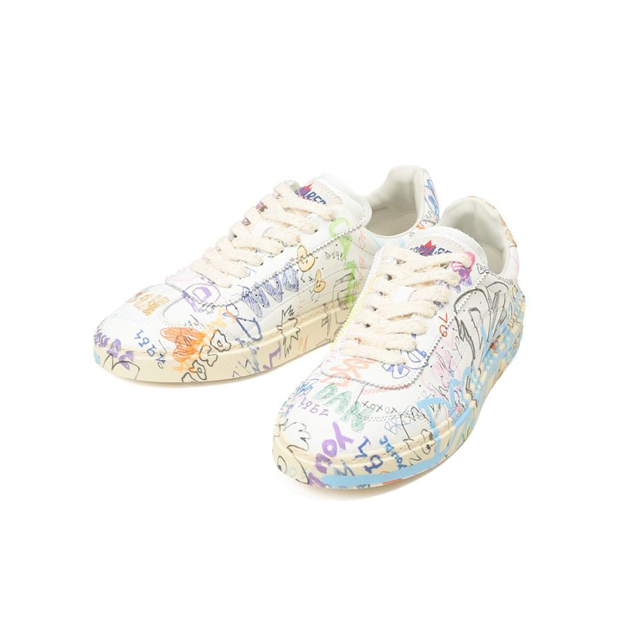 ディースクエアード スニーカー シューズ 靴 DSQUARED2 メンズ レザー ロゴプリント 総柄 プリント ローカットスニーカー RIDER D2SNM0451の画像