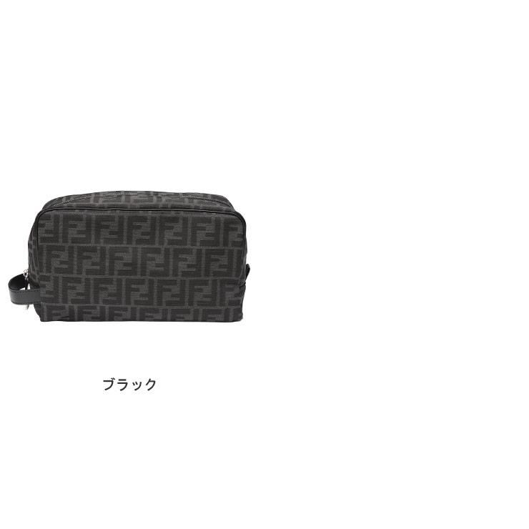 フェンディ バッグ 鞄 FENDI メンズ FFジャカード 総ロゴ ファブリック ポーチ クラッチバッグ セカンドバッグ FD7N0141ALWKの画像