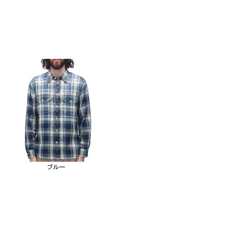 DSQUARED2 チェック柄長袖シャツ DSQUARED2 (ディースクエアード) ラインストーン チェック柄 長袖