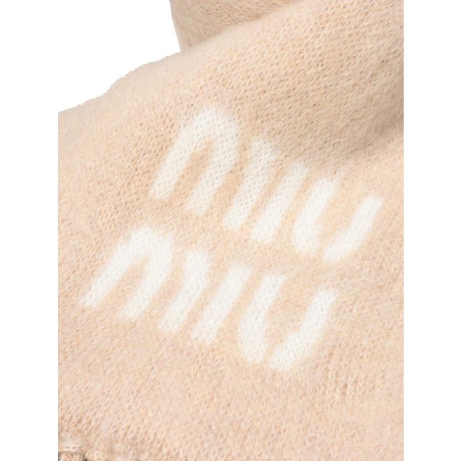 miu miu（ミュウミュウ） マフラー レディース ストール モヘヤ ロゴ