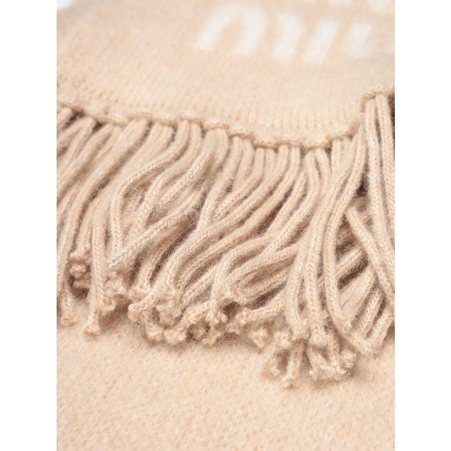 miu miu（ミュウミュウ） マフラー レディース ストール モヘヤ ロゴ