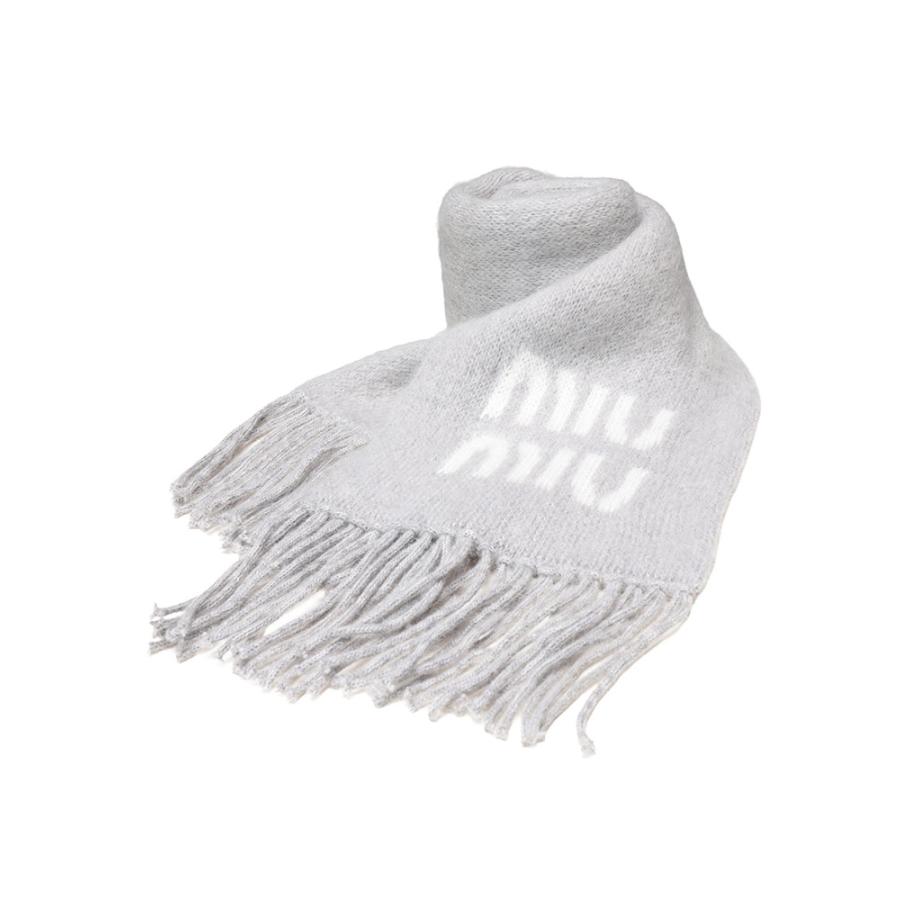 miu miu（ミュウミュウ） マフラー レディース ストール モヘヤ ロゴ