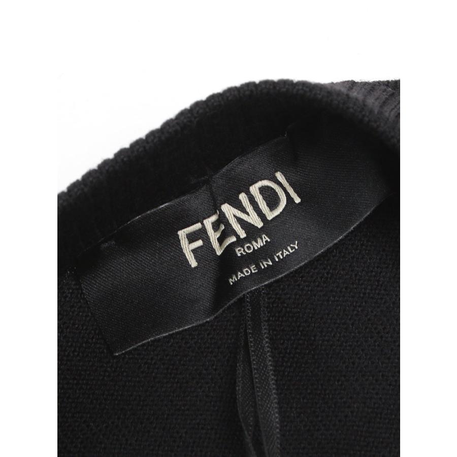FENDI（フェンディ） ニット メンズ ロゴ ジップ ズッカ柄 ポケット