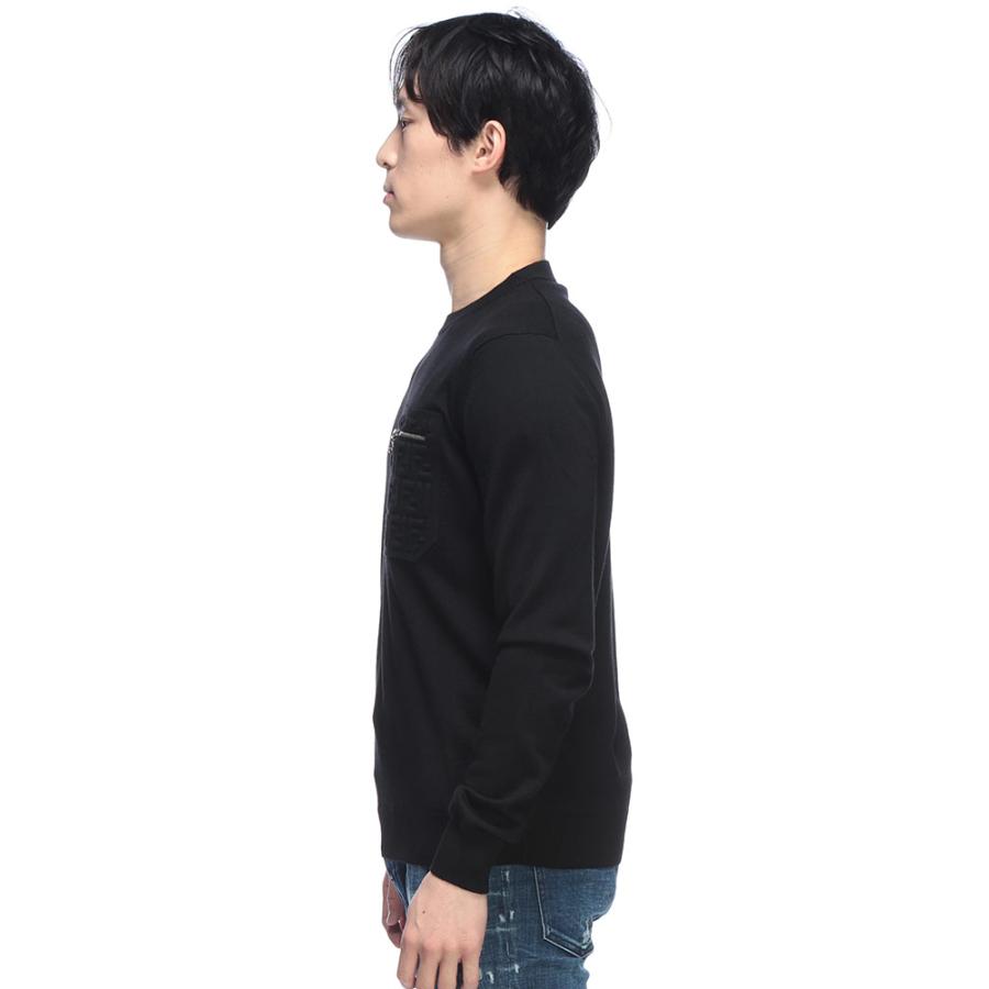 FENDI（フェンディ） ニット メンズ ロゴ ジップ ズッカ柄 ポケット
