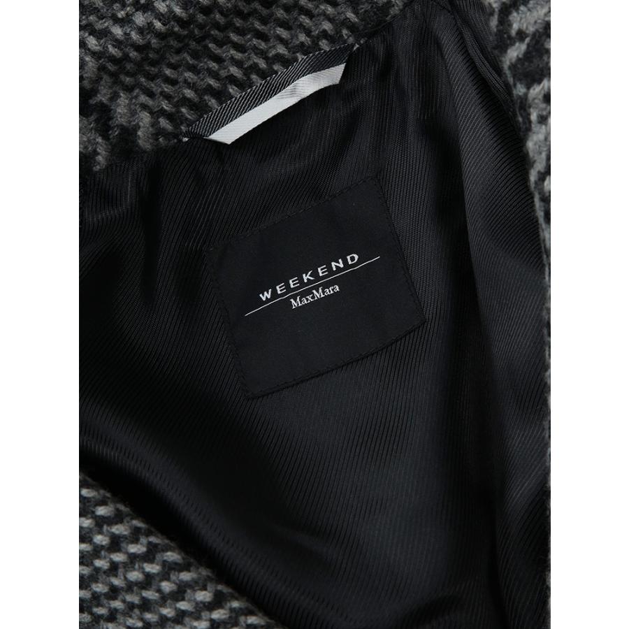 ウィークエンドマックスマーラ コート レディース WEEKEND MAX MARA ロング丈 グレンチェック チェスター フリンジ ダブルコート CARPI カルピ MXLCARPI5の画像