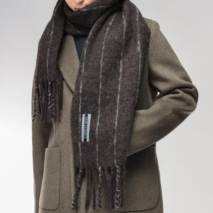 Our Legacy アワーレガシー マフラー メンズ OUR LEGACY ロゴ アルパカ