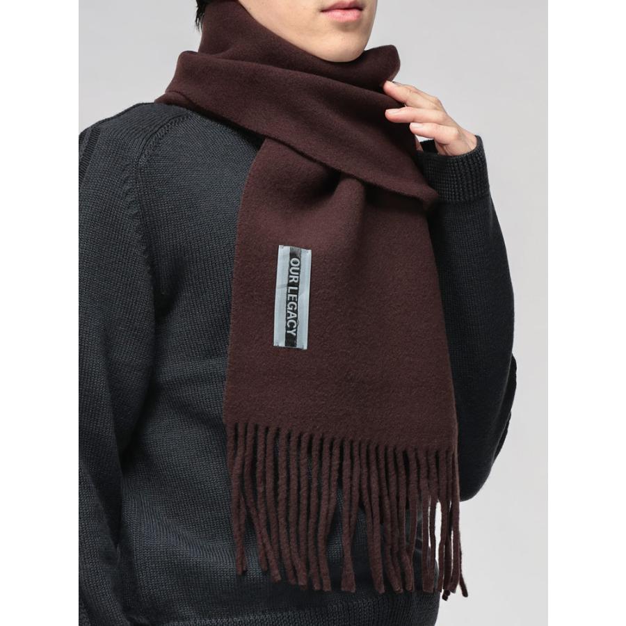 OUR LEGACY アワーレガシー マフラー 24AW Our Legacy（アワーレガシー） マフラー メンズ ウール ロゴ フリンジ