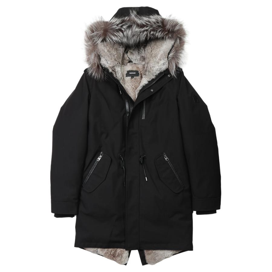Mackage マッカージュ ダウン ブルゾン メンズ ロゴ ラビットファー