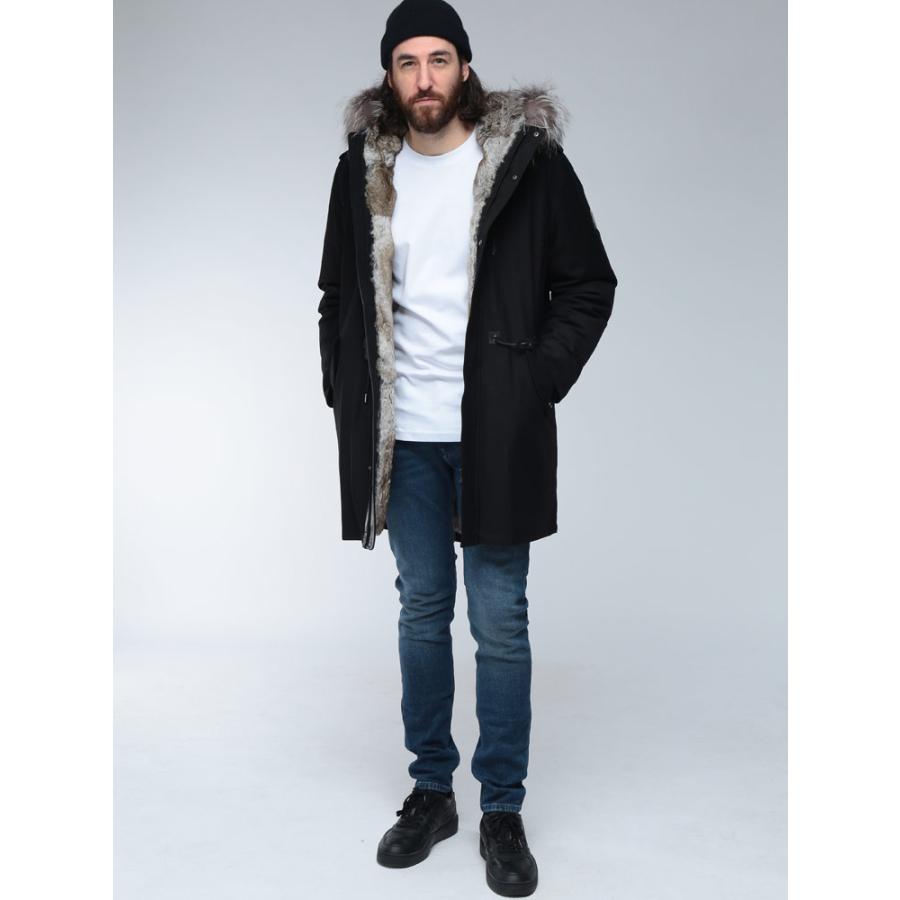 Mackage マッカージュ ダウン ブルゾン メンズ ロゴ ラビットファー
