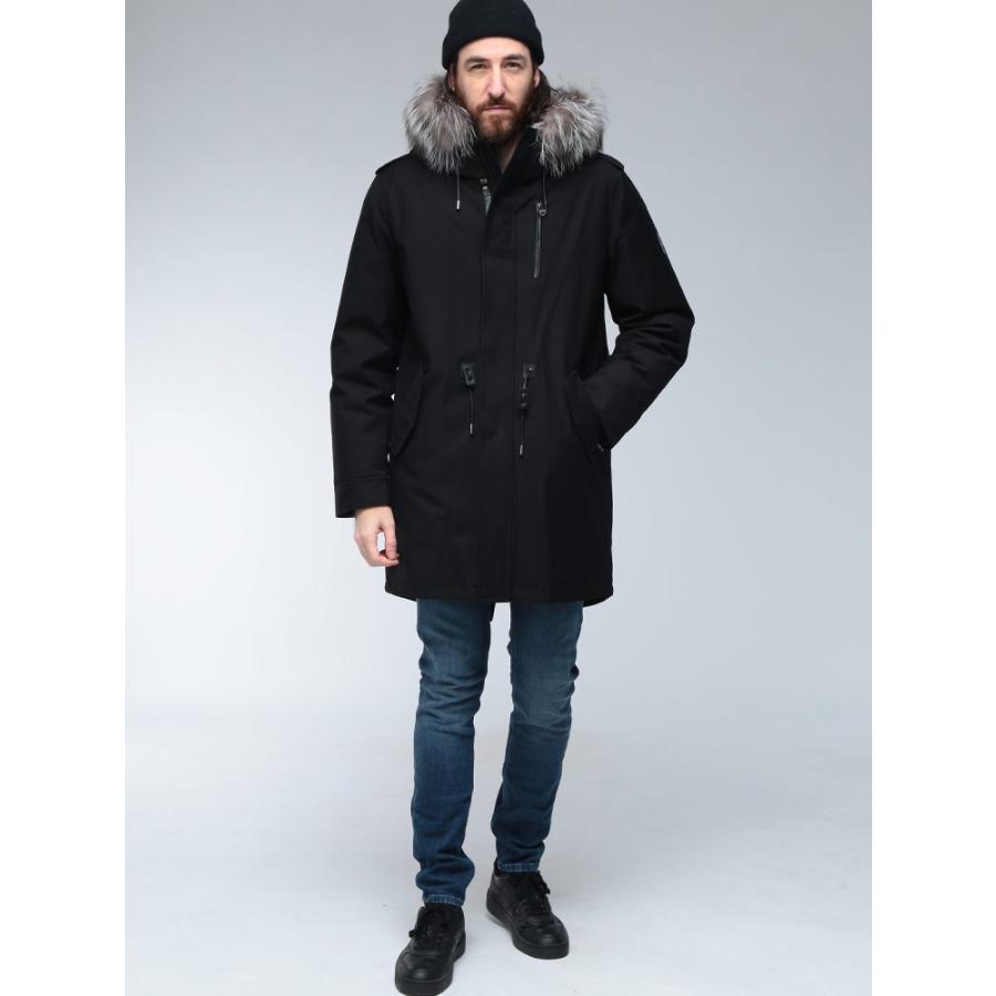 Mackage マッカージュ ダウン ブルゾン メンズ ロゴ ラビットファー