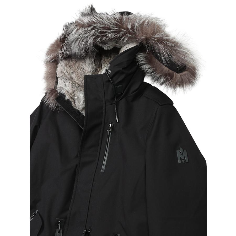 Mackage マッカージュ ダウン ブルゾン メンズ ロゴ ラビットファー