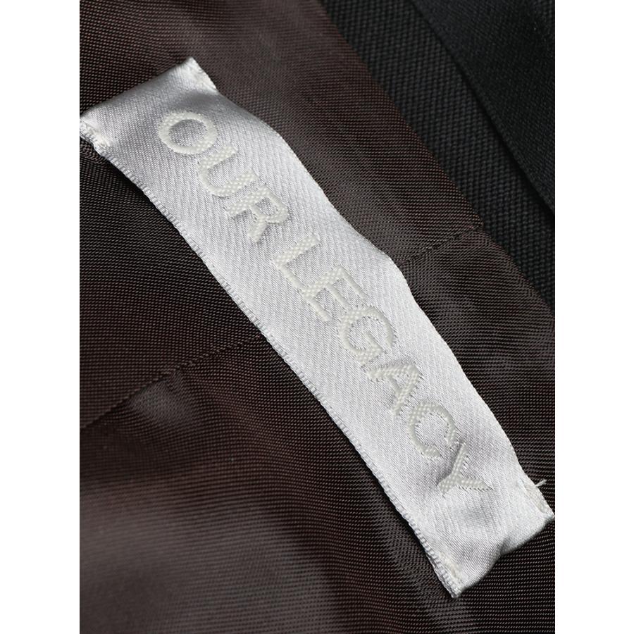 アワーレガシー コート メンズ OUR LEGACY テックサテン 2WAY シングル ロング丈 チェスター オーバー コート ONYX BLACK オニキスブラック OLM4251ROの画像