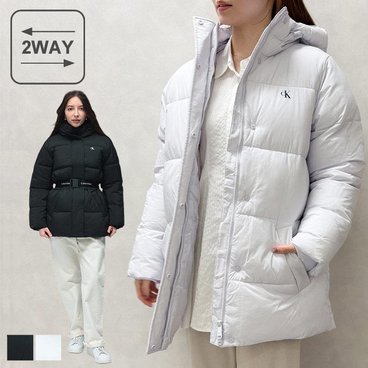 引越しセール！カルバンクライン　ベルト付き　ダウンジャケット Calvin Klein（カルバン・クライン） ブルゾン レディース ベルト付き