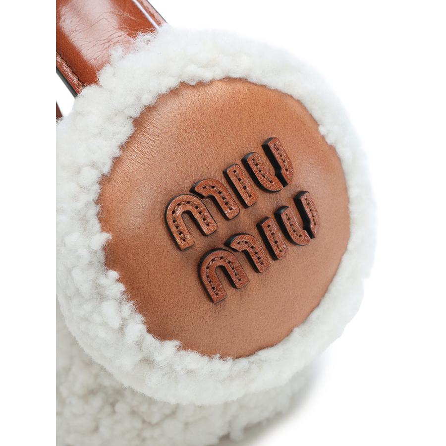 miumiu イヤーマフ 耳あて Miu Miu shearling-trim Earmuffs | Brown | FARFETCH