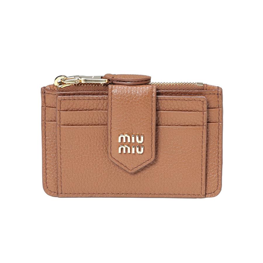 miu miu（ミュウミュウ） ウォレット レディース ロゴ シボレザー ミニ