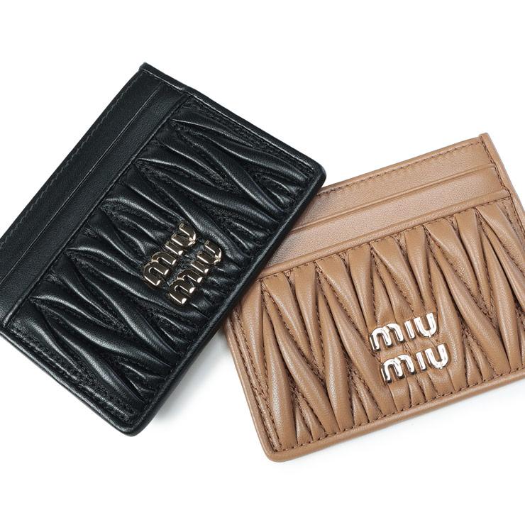 MIUMIU マテラッセ ケース miu miu（ミュウミュウ） カードケース レディース レザー マテラッセ