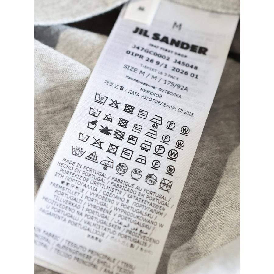 JIL SANDER（ジルサンダー） ロンT メンズ ロゴ タグ クルーネック