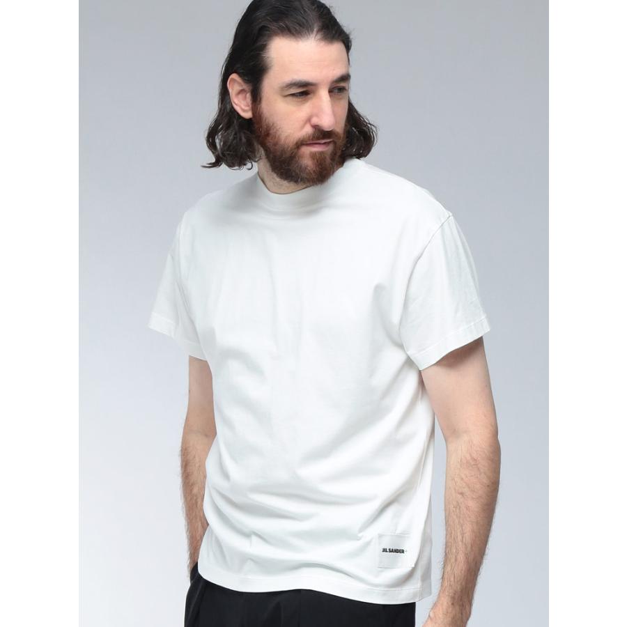 JIL SANDER ジルサンダー　半袖　Tシャツ　ホワイト　ロゴ JIL SANDER（ジルサンダー） Tシャツ メンズ ロゴ タグ クルーネック