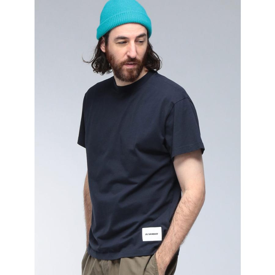JIL SANDER（ジルサンダー） Tシャツ メンズ ロゴ タグ クルーネック