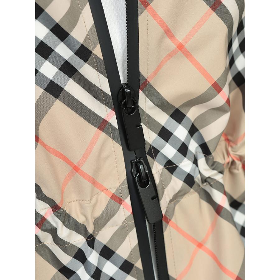 バーバリー　チェック柄フルジップジャケット M ベージュ BURBERRY（バーバリー） ブルゾン レディース ロゴ フード クラシカル