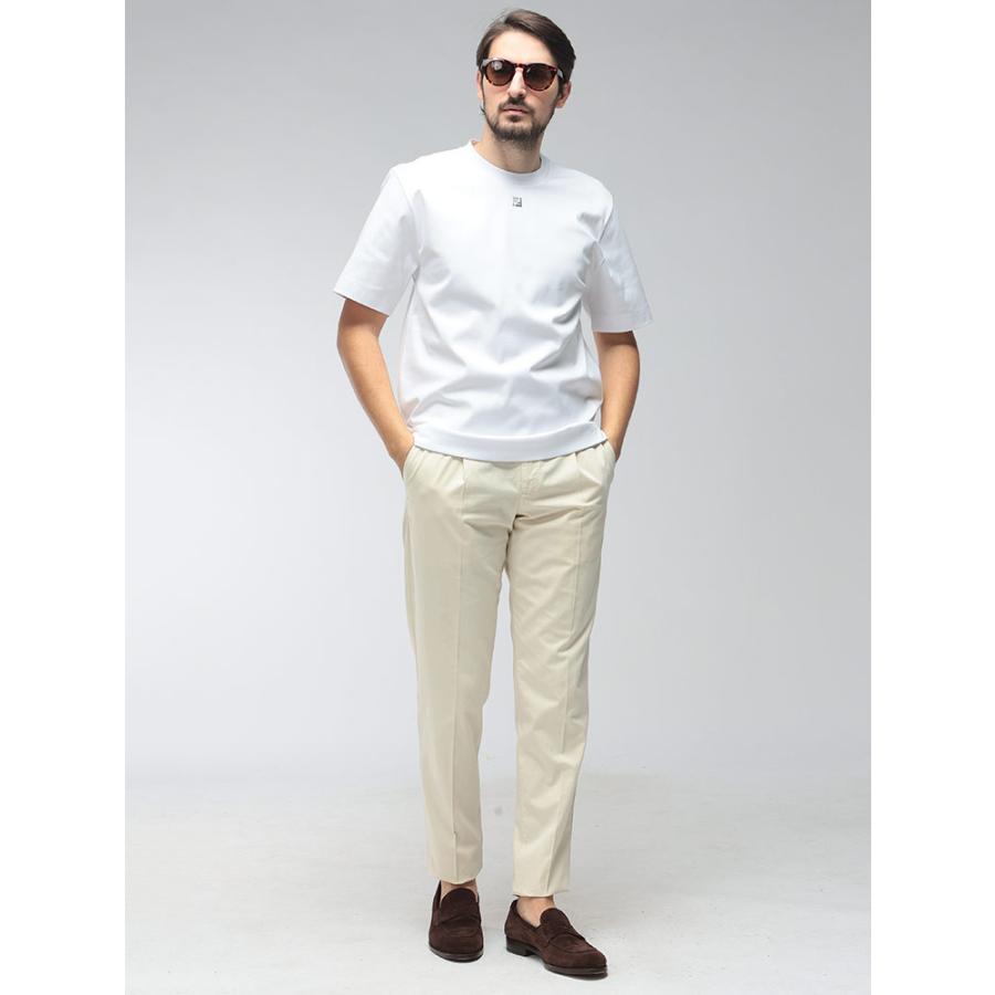 FENDI（フェンディ） メンズ Tシャツ 半袖 ロゴ ワンポイント クルー