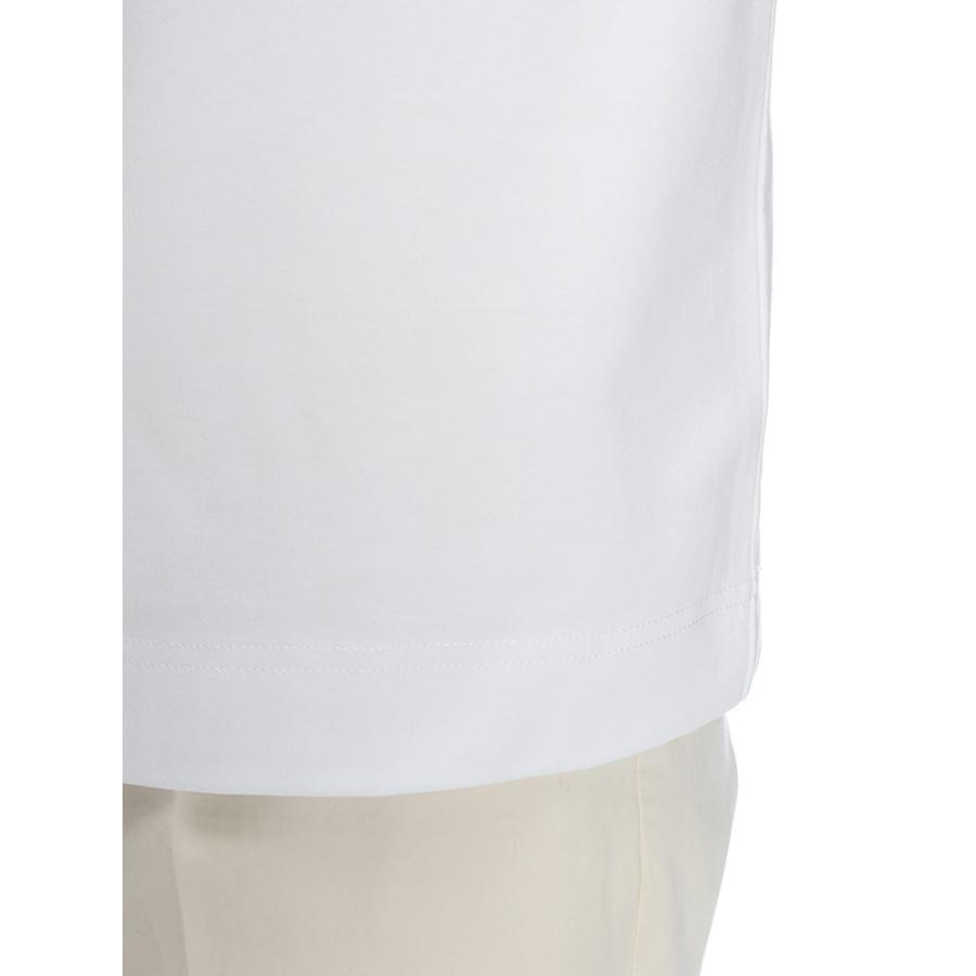フェンディ メンズ Tシャツ 半袖 FENDI ロゴ ワンポイント クルーネック コットン Tシャツ FDFY0936ARYY ブランド トップス ホワイト ブラックの画像