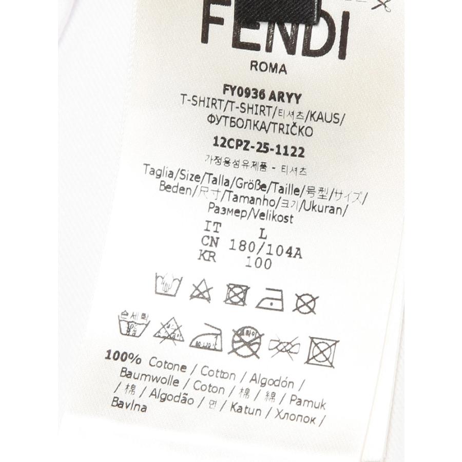 FENDI（フェンディ） メンズ Tシャツ 半袖 ロゴ ワンポイント クルー