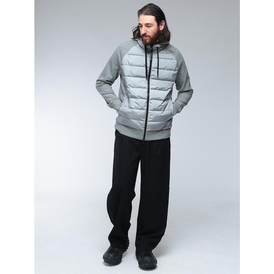 【美品】  パーカー ダウン 切替 グレー 6840WB CANADA GOOSE（カナダグース） ダウン メンズ ロゴ コンビダウン