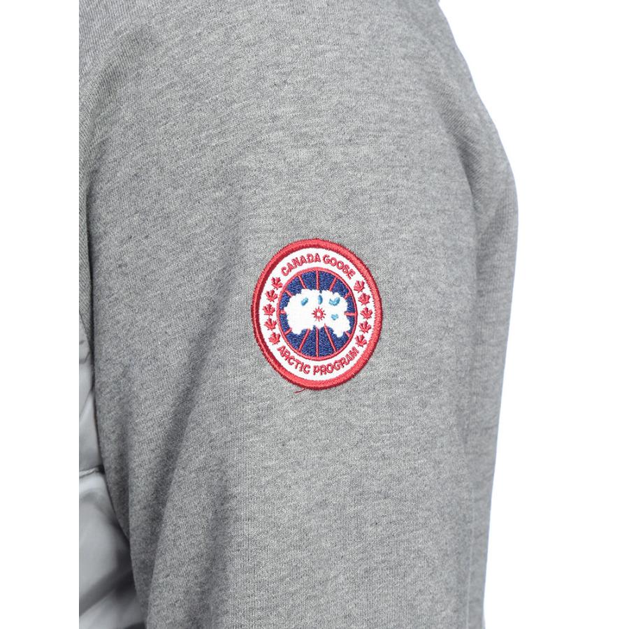 カナダグース ダウン メンズ CANADA GOOSE ロゴ コンビダウン フルジップ スウェット 切り替え パーカー HYBRIDGE HURON ハイブリッジヒューロン CG6843Mの画像