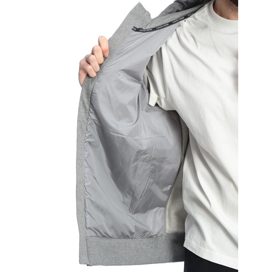 【美品】  パーカー ダウン 切替 グレー 6840WB CANADA GOOSE（カナダグース） ダウン メンズ ロゴ コンビダウン