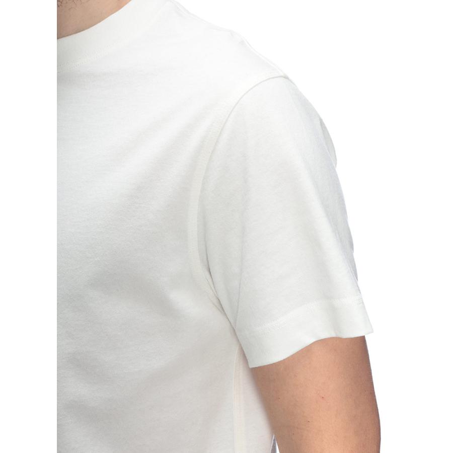 バーバリー メンズ Tシャツ 半袖 BURBERRY ロゴ チェック ラベル クルーネックTシャツ BB81022541 ブランド トップス ホワイトの画像