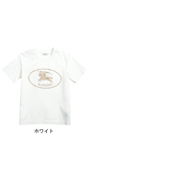 バーバリー レディース Tシャツ 半袖 BURBERRY ロゴ 刺繍 ナイトスタンプ クルーネック Tシャツ BBL81098171 ブランド トップス ホワイトの画像