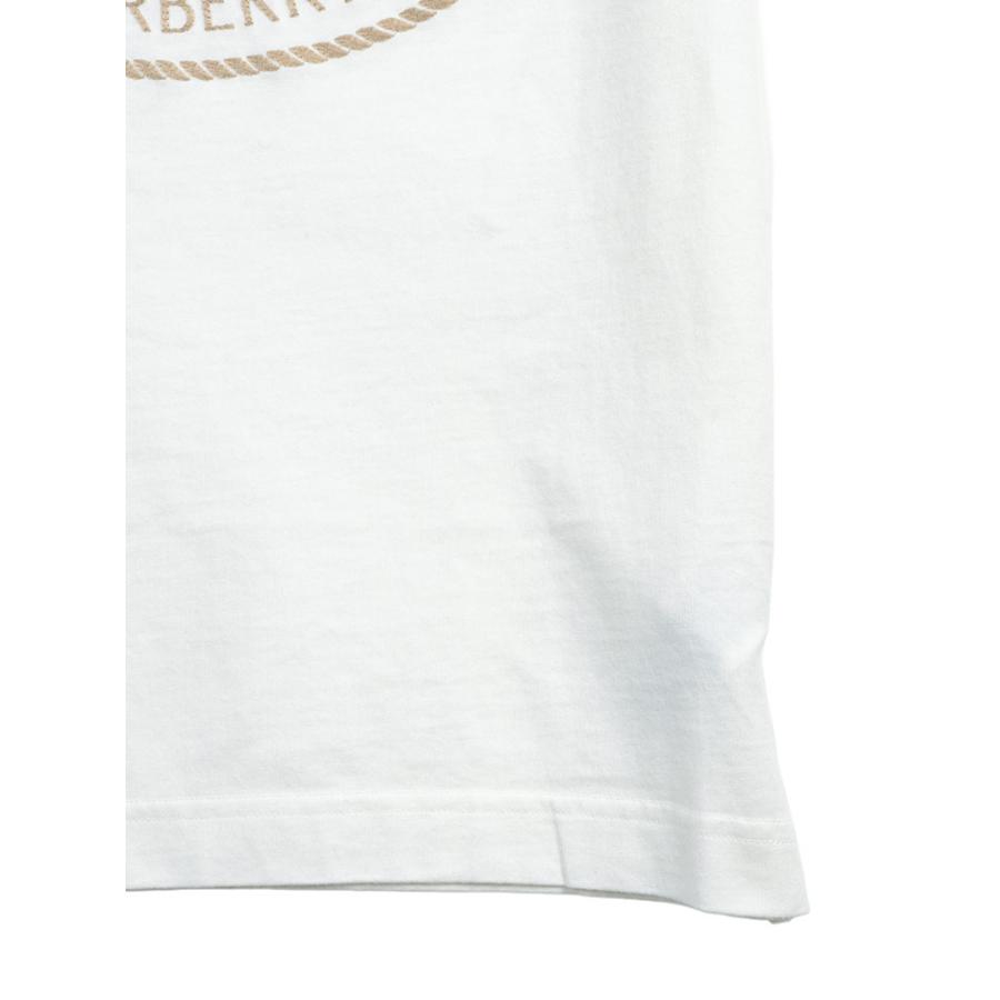 バーバリー レディース Tシャツ 半袖 BURBERRY ロゴ 刺繍 ナイトスタンプ クルーネック Tシャツ BBL81098171 ブランド トップス ホワイトの画像