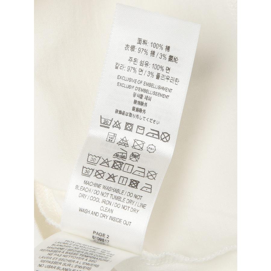 バーバリー レディース Tシャツ 半袖 BURBERRY ロゴ 刺繍 ナイトスタンプ クルーネック Tシャツ BBL81098171 ブランド トップス ホワイトの画像
