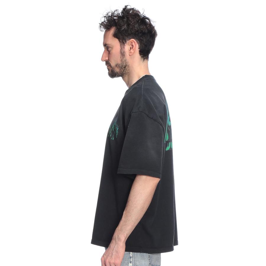 アミリ メンズ Tシャツ 半袖 AMIRI ロゴ バックビッグロゴ クルーネック Tシャツ カットソー FLAME AIAMTOJR1115 ブランド トップス ブラックの画像