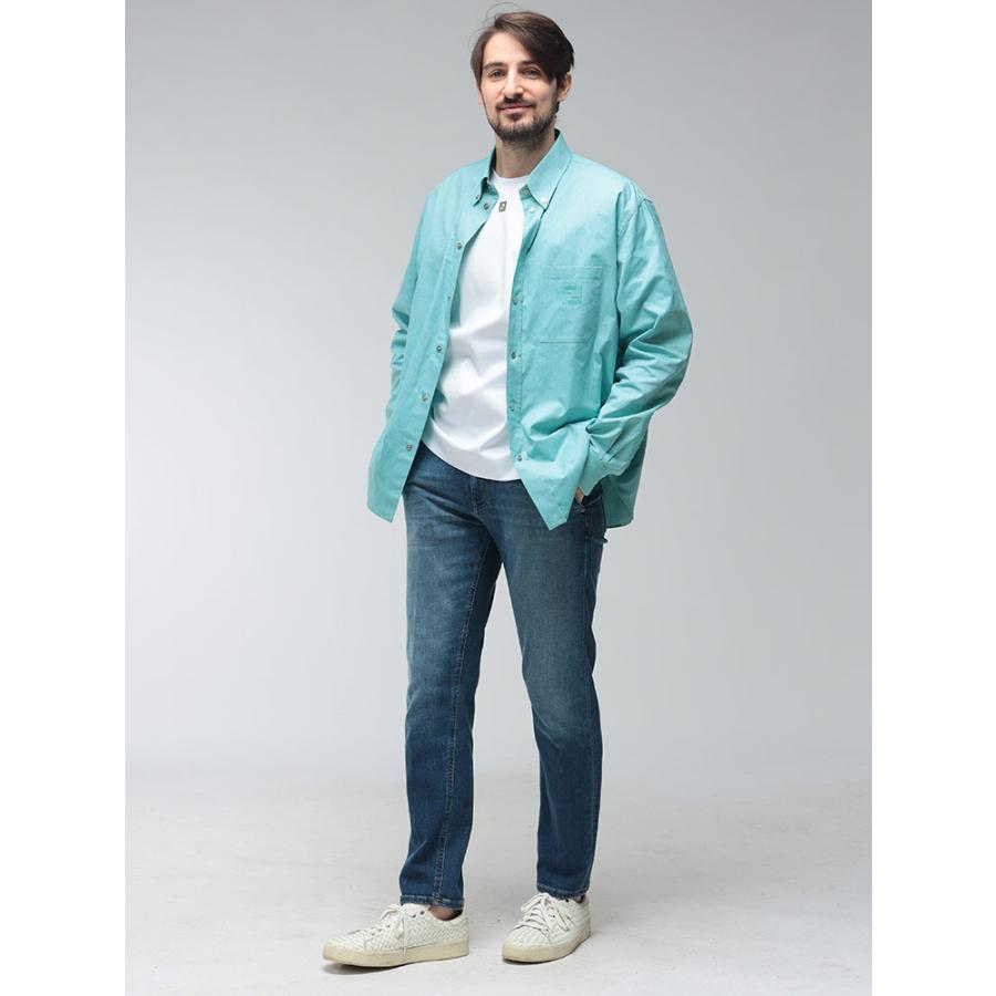 FENDI（フェンディ） メンズ シャツ 長袖 胸ロゴ ポケット ボタン