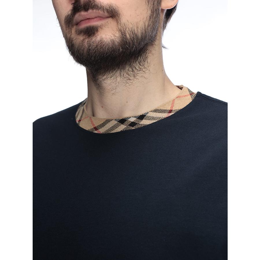 BURBERRY（バーバリー） メンズ Tシャツ 半袖 チェック切り替え クルー