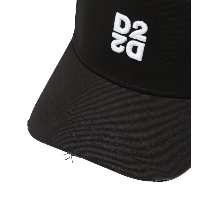 DSQUARED2（ディースクエアード） メンズ キャップ ロゴ刺繍 ダメージ