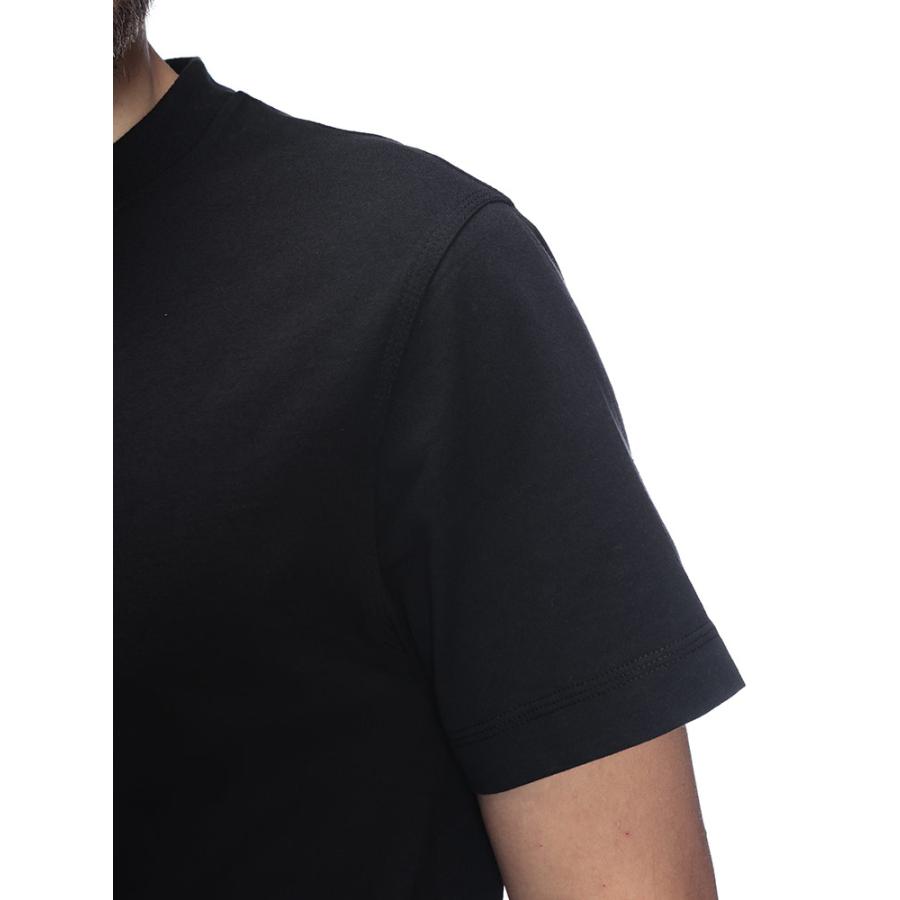 バーバリー メンズ Tシャツ 半袖 BURBERRY ロゴ チェック ラベル クルーネックTシャツ BB81048891 ブランド トップス ブラックの画像