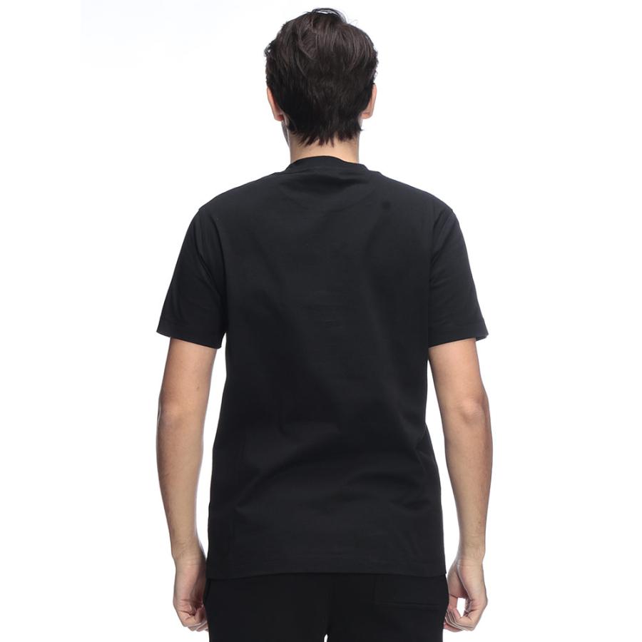 バーバリー メンズ Tシャツ 半袖 BURBERRY ロゴ チェック ラベル クルーネックTシャツ BB81048891 ブランド トップス ブラックの画像