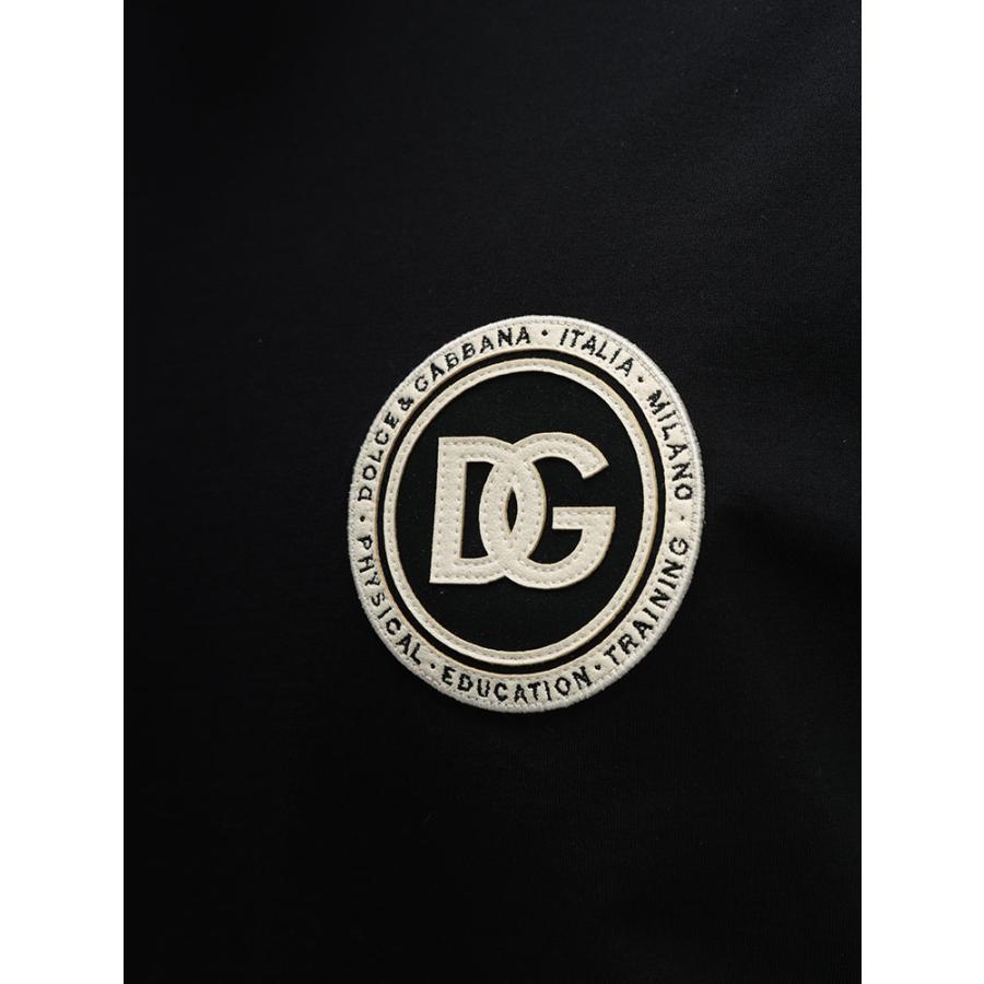 ドルチェアンドガッバーナ メンズ Tシャツ 半袖 DOLCE＆GABBANA ロゴ パッチ クルーネック Tシャツ DGG8PN9ZG7PZF ブランド トップス ブラックの画像